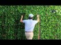 Artificial leaf panels. Installation. GreenSmart Decor.