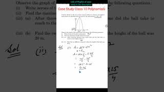 Polynomials Class 10 Case Study Question h = 25t - 5t² Solved