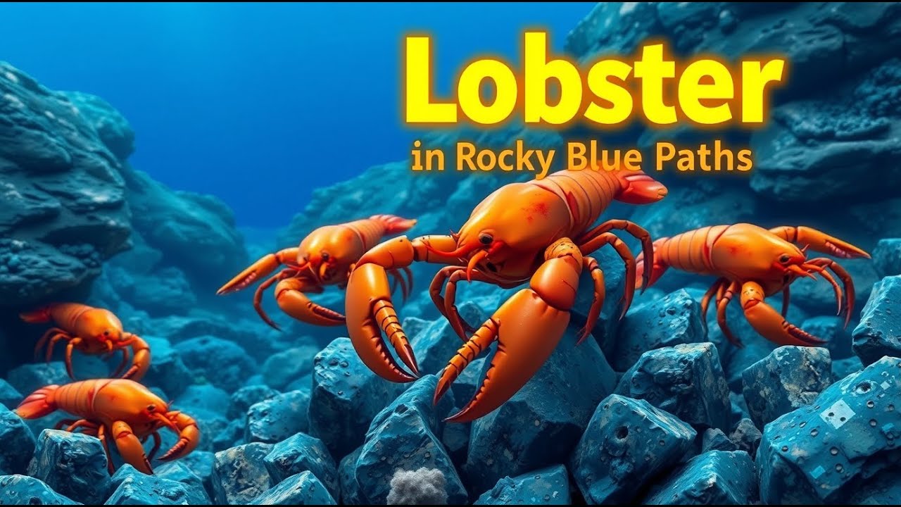 MuzFaf TV - 🦞 Lobster in Rocky Blue Paths - Original Song - Kids Song