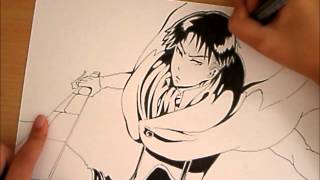 Speed drawing - Rivaille/Levi (SNK)