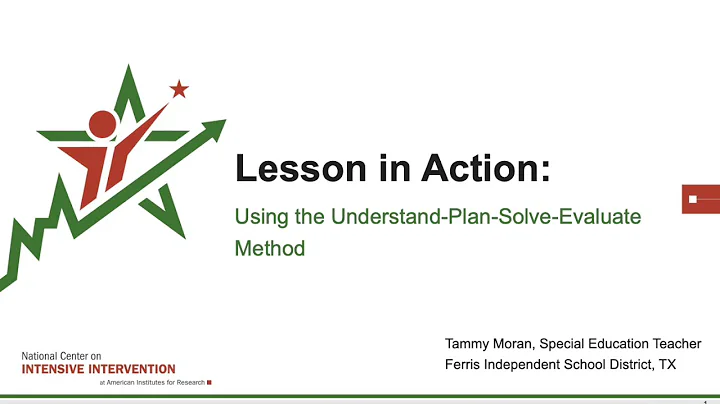 Video Tutorial: Using the Understand-Plan-...  (UP...