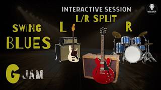 The Interactive Blues Session JAM | L/R Split: Bass vs Drums (Soul-Jazz Blues in G)