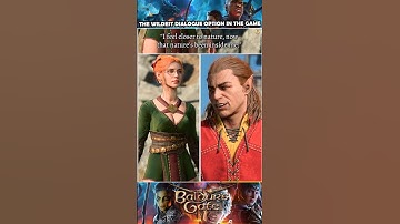 The horniest dialogue option in Baldur