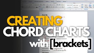 How to make a professional chord-over-lyrics chart with [bracket] chords from scratch