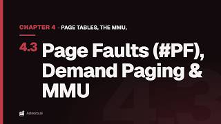 4.3 Page Faults (#PF), Demand Paging & MMU | Page Tables, the MMU, & Translation Lookaside Buffers