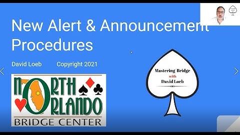 New Alert Announce Procedure