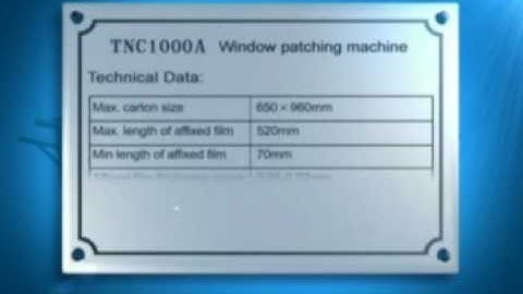 AUTOMATIC WINDOW PATCHING MACHINE