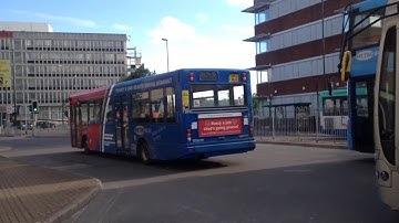 Metrobus Driver Trainer Dennis Dart and Fastway Volvo B7RLE Wright Eclipse 2 at Crawley bus station