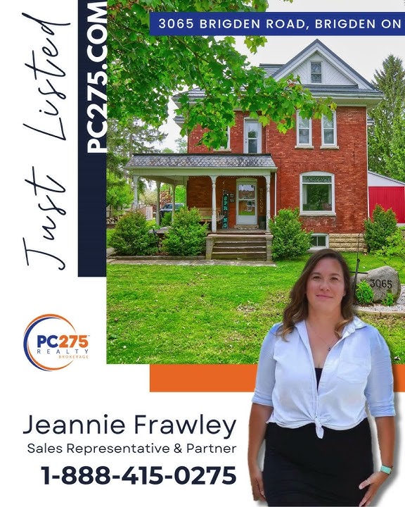 #JustListed by Jeannie Frawley – PC275 Realty3065 Brigden Road, Brigden ON  #realestate #pc275