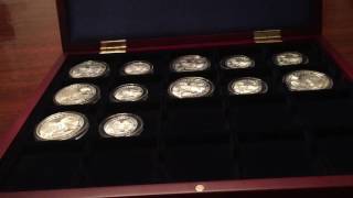 Complete set of Armenia 1 oz and 1/2 oz Silver Noahs Ark coins