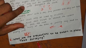 Plane Table Survey | Part 5 | Errors in Plane Tabling |Advantages and Disadvantages of Plane Tabling