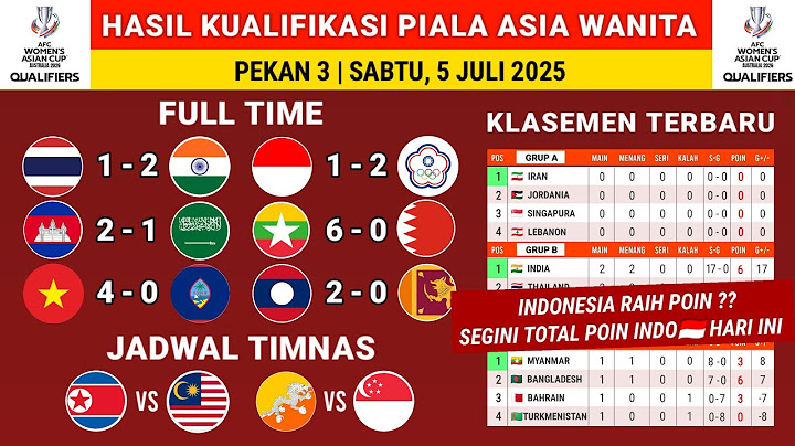 2025 Women's Asian Cup Qualifiers Results: Indonesia vs Chinese Taipei - Latest Qualifiers Standings