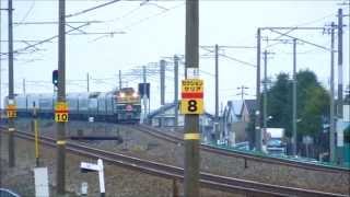 【惜別】寝台特急トワイライトエクスプレス（大阪行き）EF81 114機［敦］牽引 24系10両　高速通過　北陸本線 森田～福井　2015年3月2日