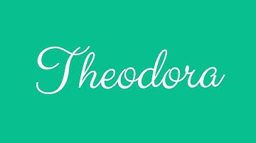 Learn how to Sign the Name Theodora Stylishly in Cursive Writing