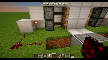 Minecraft: Simple Piston Door with Lock and Tutorial