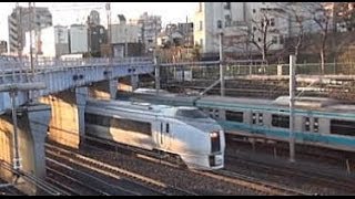 【JR東日本】常磐線651系回送と京浜東北線E233系 日暮里駅付近