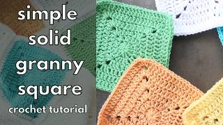 the perfect solid granny square crochet tutorial