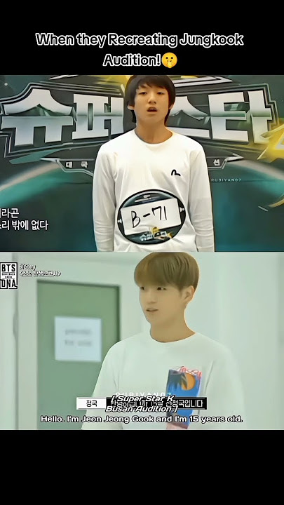 When Jungkook Recreating his audition on Jin hit Entertainment!!😂😂 #7normalboysfromkorea #btsmember