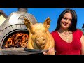 A whole pigs head fried in the oven a real delicacy for meat connoisseurs 