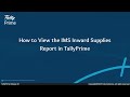 How to View the IMS Inward Supplies Report in TallyPrime | TallyHelp
