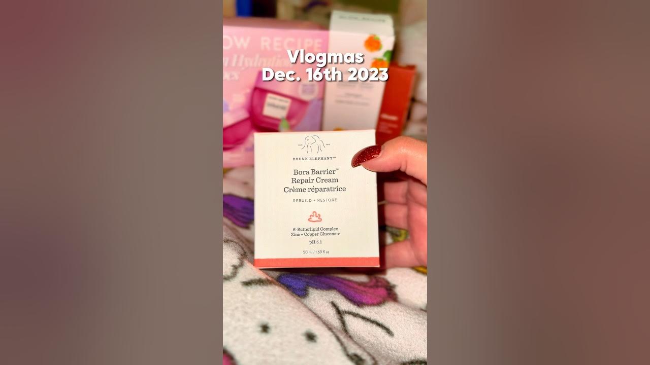 vlogmas day 16 unboxing the new drunk elephant moisturizer! 🤍 