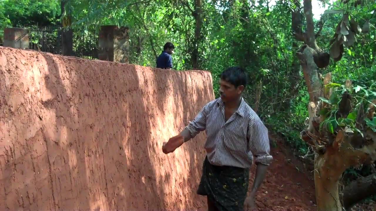 mud wall construction at
