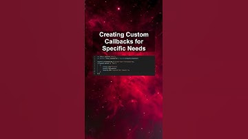 Creating Custom Callbacks for Specific Needs #ai #artificialintelligence #machinelearning #aiagent