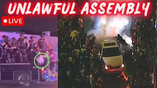 🔴 BREAKING: Police Deploy Tear Gas at Los Angeles World Cup Watch Party | LIVE