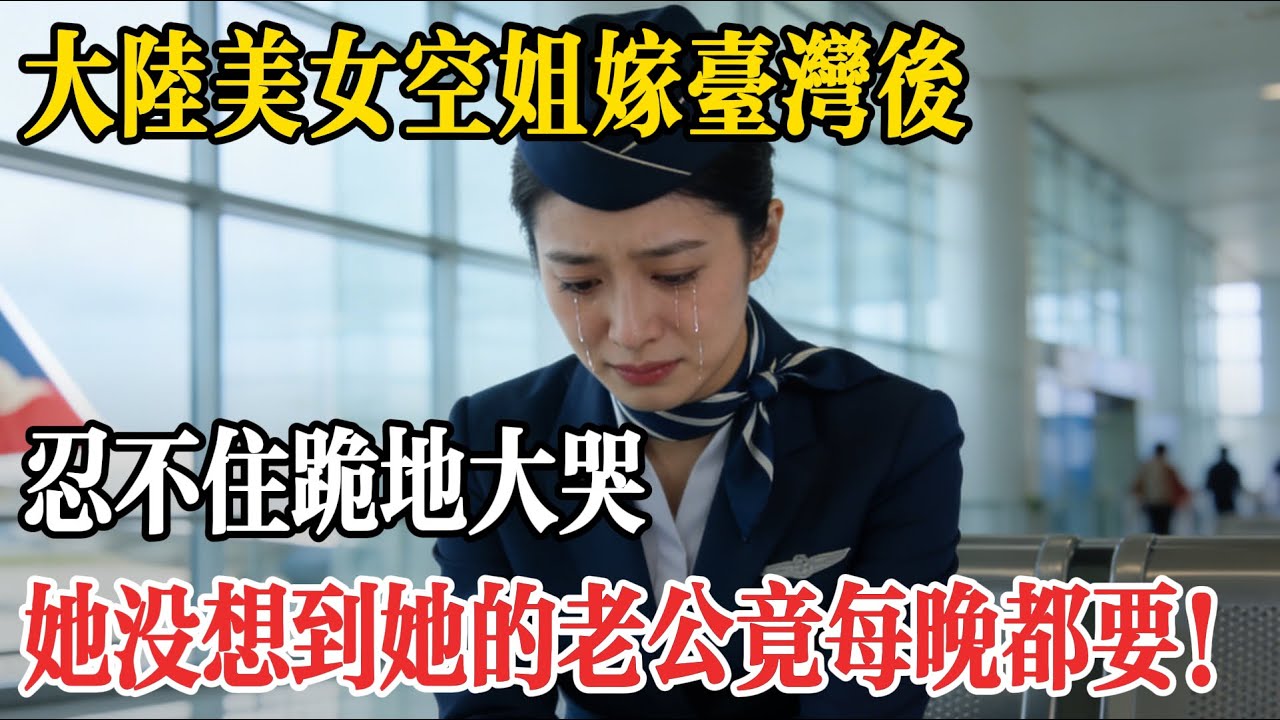 大陸美女空姐嫁台灣後，忍不住跪地大哭，她沒想到她的老公竟每晚都要...