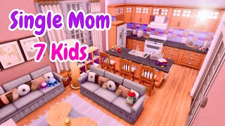 The Sims 4 | Single Mom, 7 Kids - Speed Build W\/Voice Over (No CC)