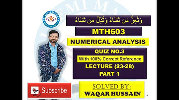 MTH603 quiz no 3 2022 solution by taleemi markaz part 1