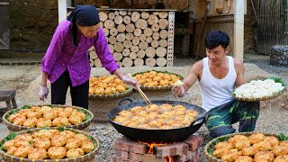 Harvesting cassava to make delicious, crispy fried cassava cakes to enjoy with Grandma. screenshot 3
