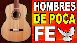 Video thumbnail of "🎸 HOMBRES DE POCA FE 🎸 TUTORIAL PARA TOCAR EN GUITARRA - Coros Pentecostales 🎸 Mi Guitarra Cristiana"