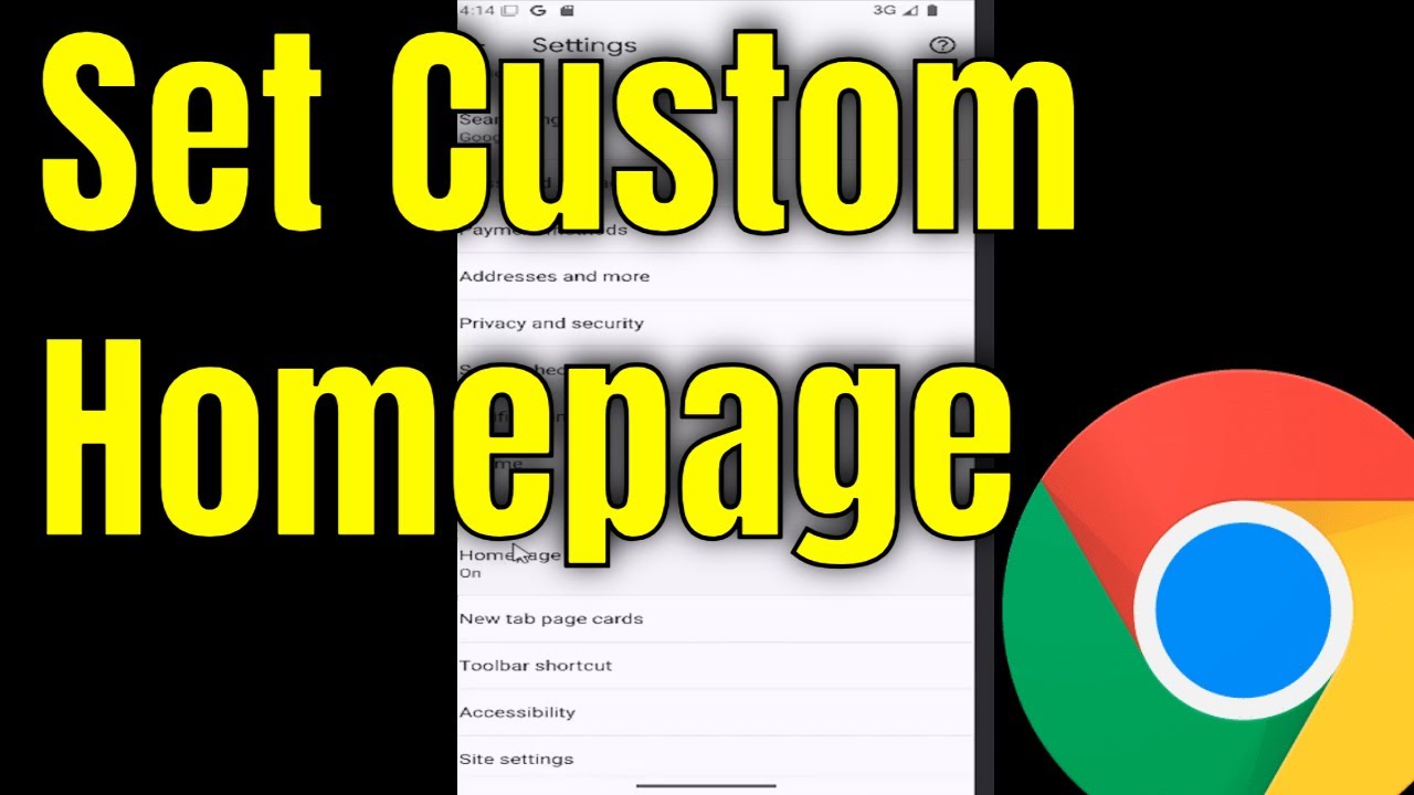 How To Set Custom Homepage On Google Chrome Mobile [Tutorial]