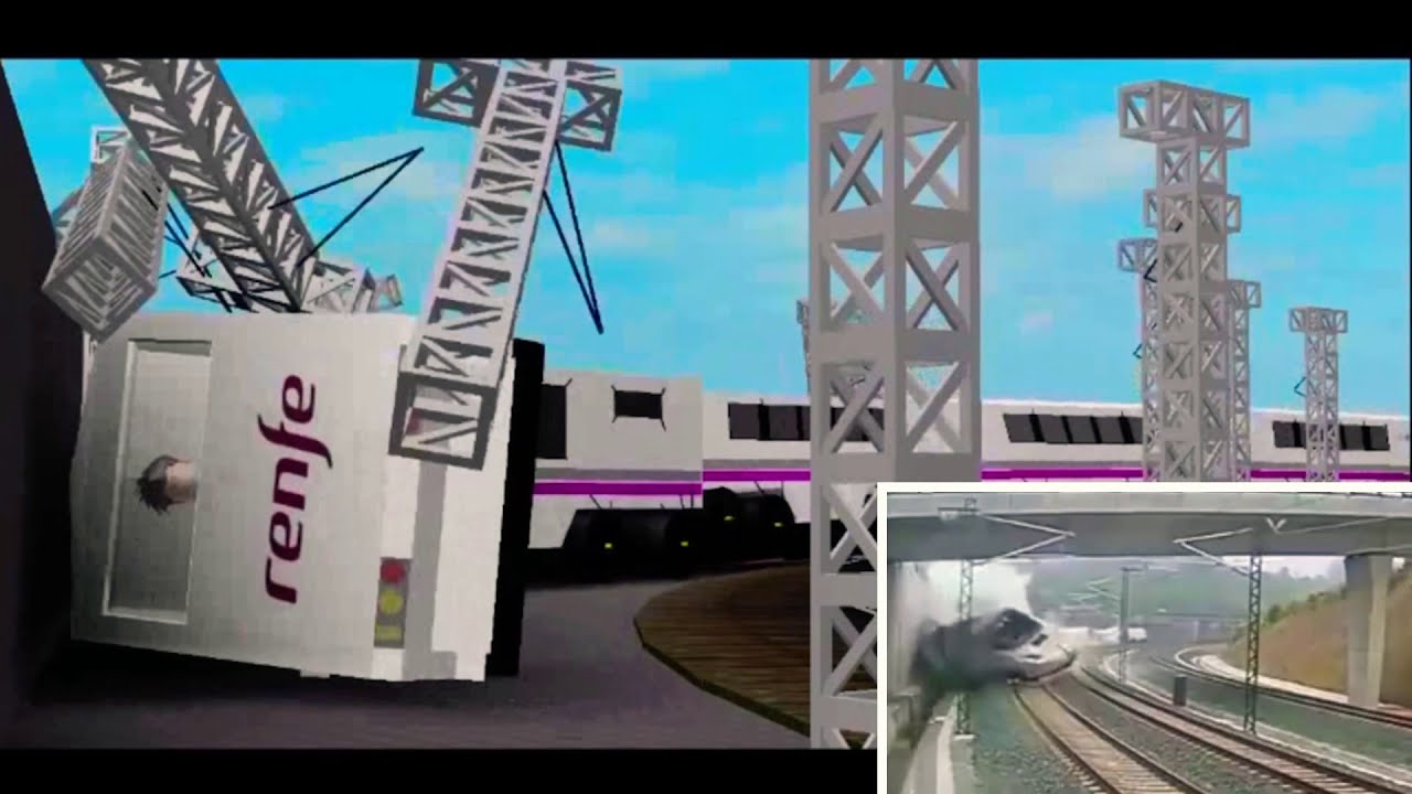 Renfe train crash (2 different sound crashes)