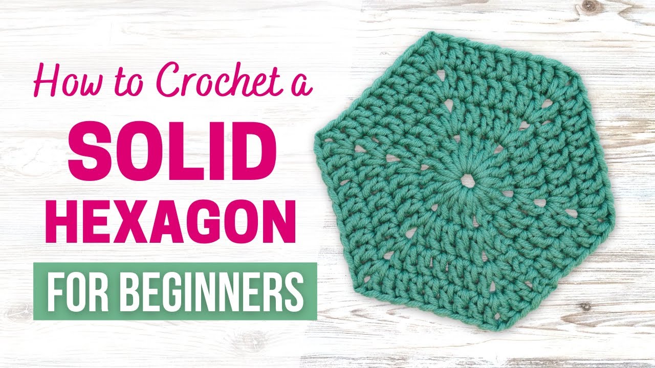 How to Crochet a Solid Hexagon | FOR BEGINNERS | US Terms💚