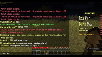 how  to claim and un claim  in herobrine org server(wow!!)