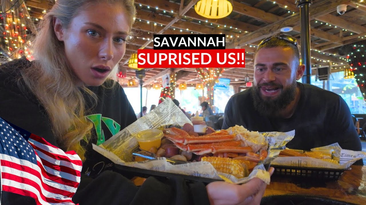 British Couple try Georgia's Famous Low Country Boil During their Roadtrip...Worth the Hype?