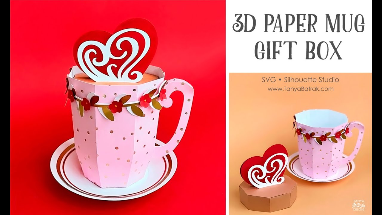 Download 3d Paper Mug Gift Box Youtube