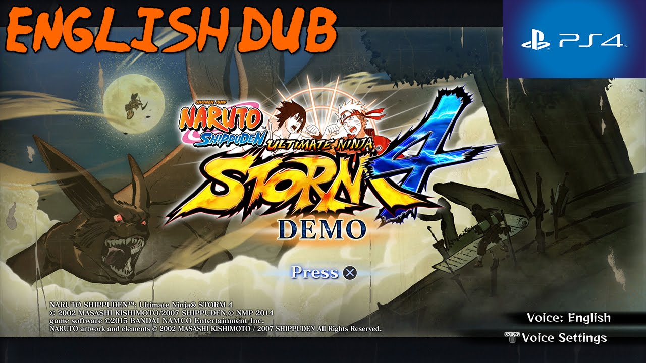 Naruto Shippuden Ultimate Ninja Storm 4 English Dub Demo Walkthrough