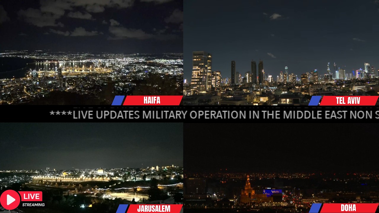 LIVE: Israel and US Attack Iran - Non-Stop Multi-Cam Stream