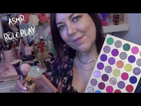 ASMR(Sub)💄МАКИЯЖ ДЛЯ ВАС🎨В САЛОНЕ КРАСОТЫ/АСМР Нежное Нанесение Макияжа Мурашки/MAKEUP ROLE PLAY