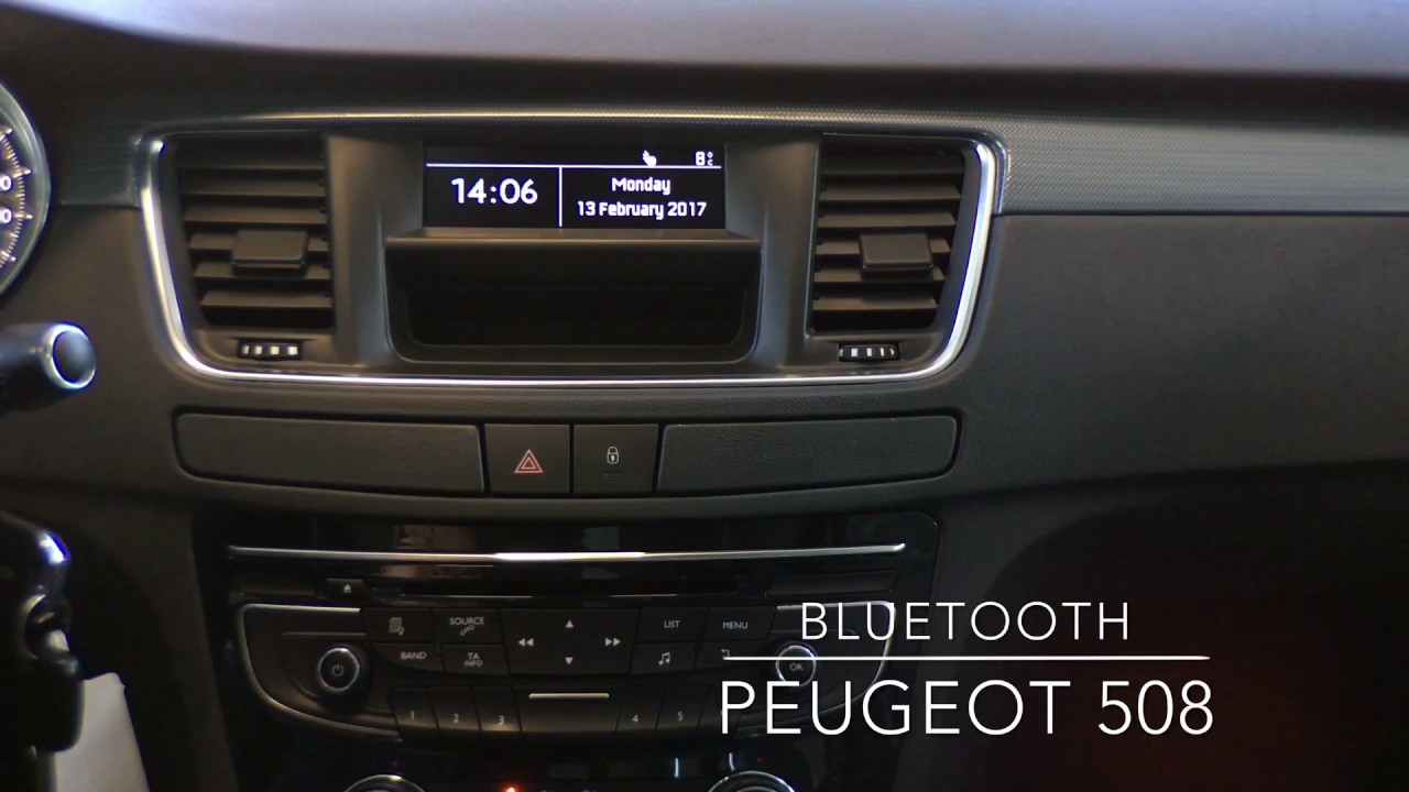 Tilkobling af Bluetooth Peugeot 508 YouTube
