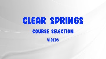 2025 Course Selection Videos