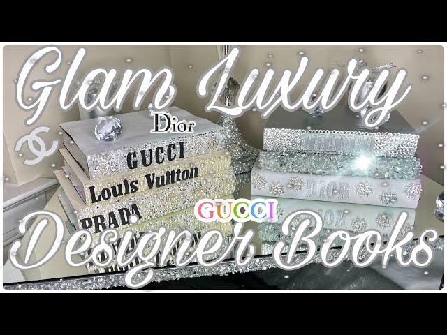 chanel louis vuitton gucci book decor