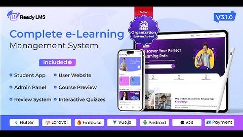 Ready LMS v3.1.0 - Complete Learning Management System Websites, Mobile app with Admin panel -nulled