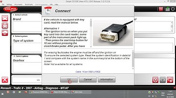 Delphi Ds150 - Renault Trafic - Airbag Lock/Unlock - Computer Menu
