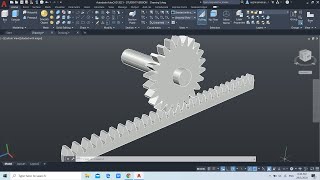 #085 I AutoCAD 3D Rack & Pinion Gear Modeling I Nazmi Ismail