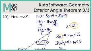 Famous KutaSoftware: Geometry- Exterior Angle Theorem Part 3 Net Worth