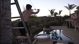 OUR CRAZY NEW ADDITION TO THE HOUSE!! (150 FT ZIPLINE INTO POOL)